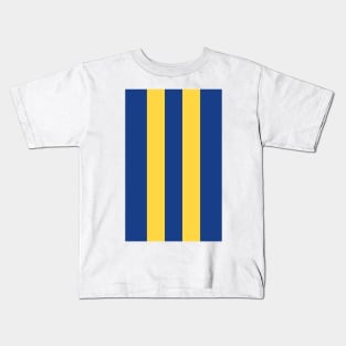 Leeds Retro 1994 Blue and Yellow Away Striped Kids T-Shirt